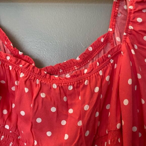 NWOT AFRM Polka Dot Crop Top size large - Picture 2 of 8